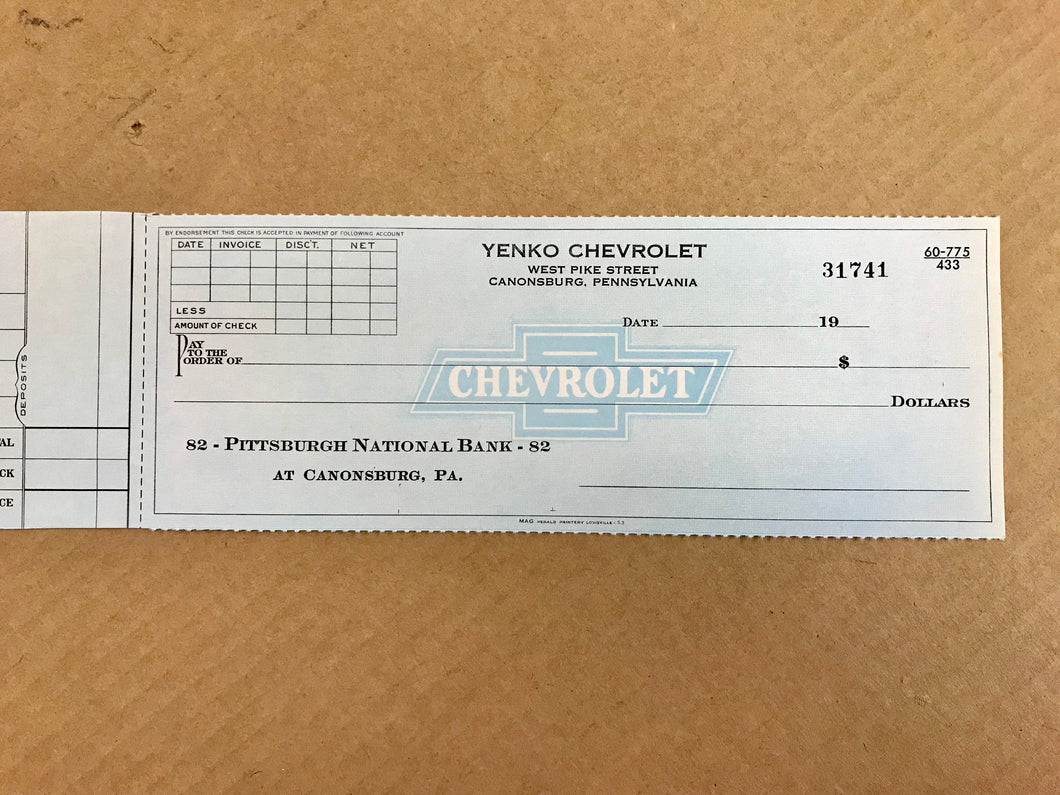 Original Yenko memorabilia check